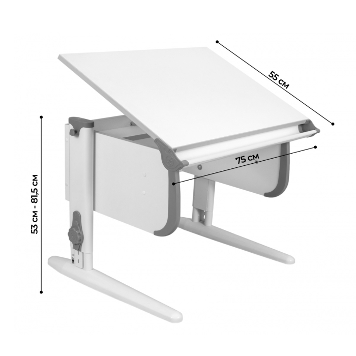 Характеристики Парта Дэми СУТ-24 75см Характеристики Парта Дэми СУТ-24 75см
